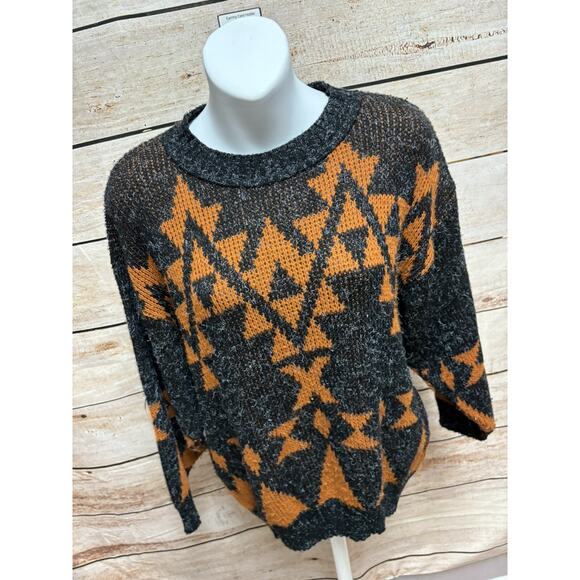 GFC Womens Vintage Sweater Size Small Womens Orange 80's Casual Long Sleeve - Picture 10 of 11